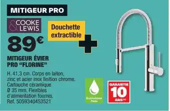 Brico Dépôt Mitigeur évier pro offre