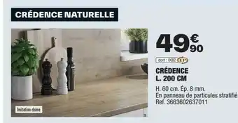 Brico Dépôt Crédence l. 200 cm offre