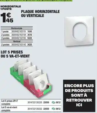 Brico Dépôt Plaque horizontale ou verticale offre