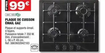 Brico Dépôt Plaque de cuisson émail gaz offre