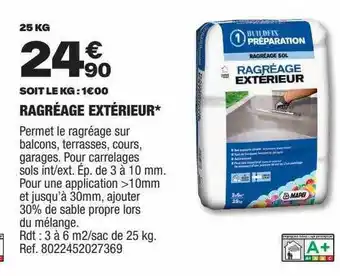 Brico Dépôt Ragréage extérieur offre