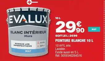 Brico Dépôt Peinture blanche 10l evalux offre