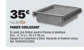 Brico Dépôt Panier coulissant offre