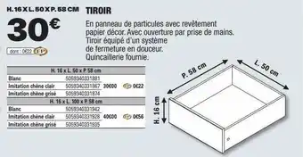 Brico Dépôt Tiroir offre