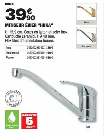 Brico Dépôt Mitigeur évier offre