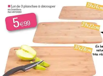 Kandy Lot de 3 planches à découper offre