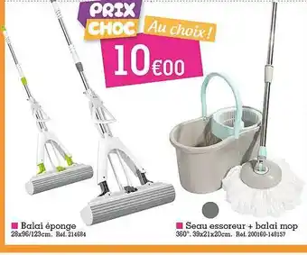 Kandy Balai éponge, seau essoreur + balai mop offre