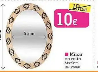Kandy Miroir en rotin offre