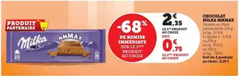 Super U Chocolat milka mmmax offre