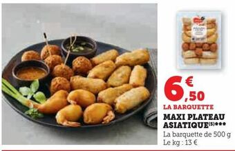 Super U Maxi plateau asiatique offre