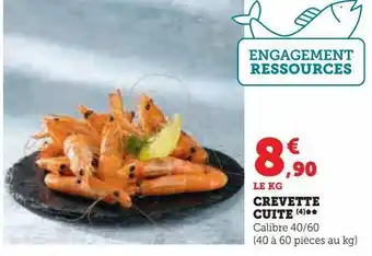 Super U Crevette cuite offre
