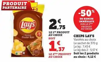 Super U Chips lay's offre