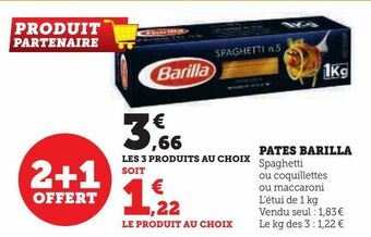 Super U Pates barilla offre