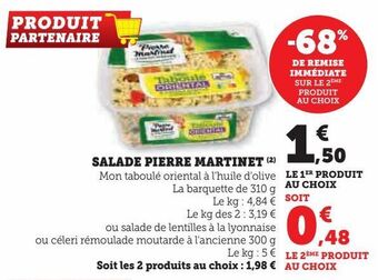 Super U Salade pierre martinet offre