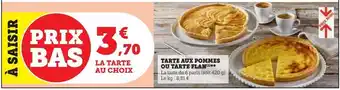 Super U Tarte aux pommes ou tarte flan offre