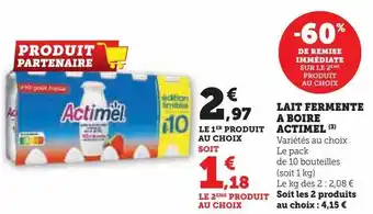 Hyper U Lait fermente a boire actimel ( offre