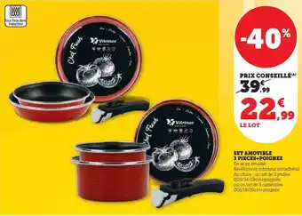 Hyper U Set amovible 3 pieces+poignee offre