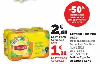 Hyper U Lipton ice tea offre