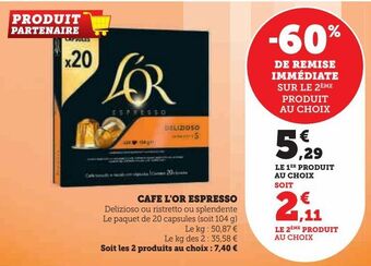 Hyper U Cafe l'or espresso offre