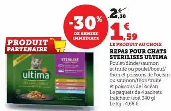 Hyper U Repas pour chats sterilises ultima offre