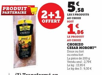 Hyper U Chorizo cesar moroni offre