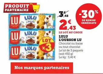 Hyper U Lulu l'ourson lu offre