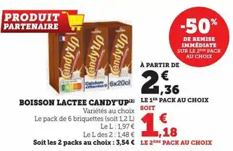 Hyper U Boisson lactee candy'up( offre