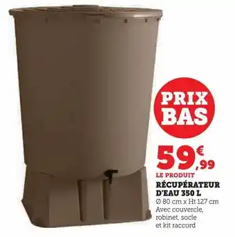 Hyper U Récupérateur d'eau 350 l offre