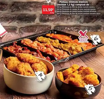 Colruyt Plateau émincés marinés (environ 1,2 kg) offre