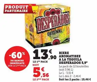 U Express Bière aromatisée à la tequila desperados 5.9° offre