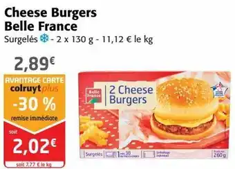 Colruyt Cheese burgers belle france offre