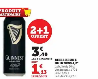 U Express Bière brune guinness 4.2° offre