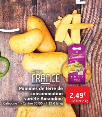 Colruyt Pommes de terre de consommation variété amandine offre
