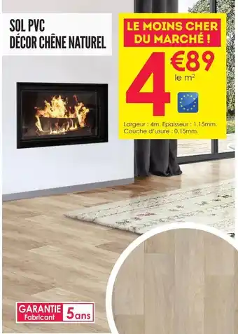 Décor Discount Sol pvc décor chêne naturel offre