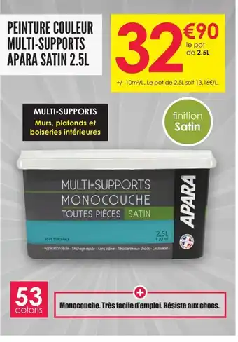 Décor Discount Peinture couleur multi-supports apara satin 2.5l offre