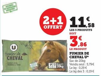 Super U Fumier de cheval u* offre