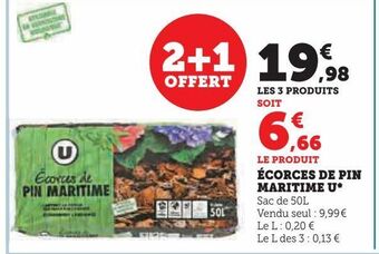 Super U Écorces de pin maritime u offre