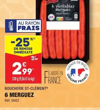 ALDI 6 Merguez offre