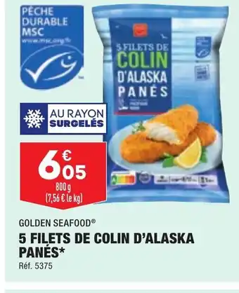 ALDI 5 Filets de Colin D'Alaska Panés offre