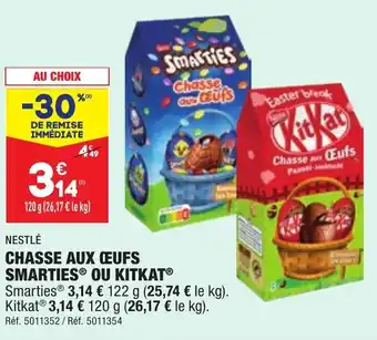 ALDI Chasse aux Œufs Smarties ou Kitkat offre