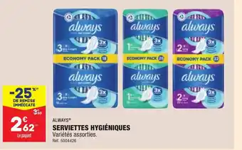 ALDI Serviettes Hygiéniques offre