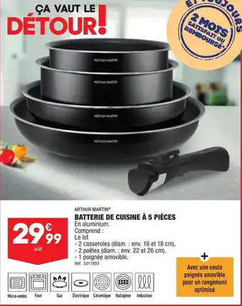 ALDI Batterie de Cuisine à 5 Pièces offre