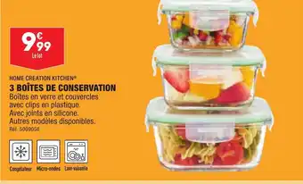 ALDI 3 Boîtes de Conservation offre