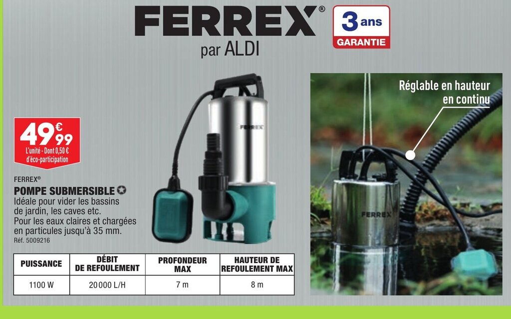Promo Pompe Submersible chez ALDI