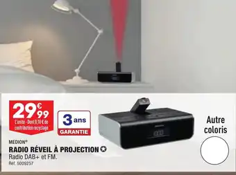 ALDI Radio Réveil à Projection offre