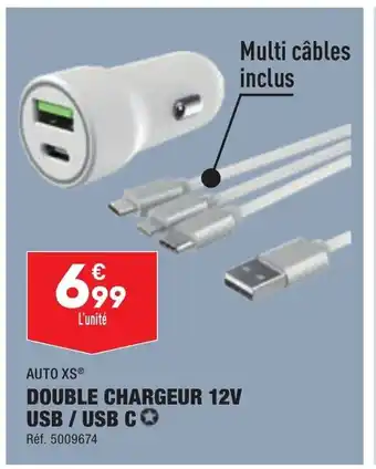 ALDI Double Chargeur 12V USB/USB C offre