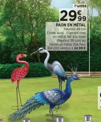 Bi1 Paon en Métal offre