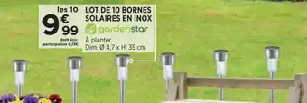 Bi1 Lot de 10 Bornes Solaires en Inox offre