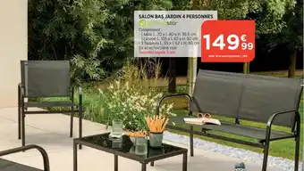 Bi1 Salon Bas Jardin 4 Personnes offre