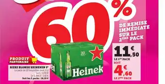 Super U Bierre Blonde Heineken 5° offre